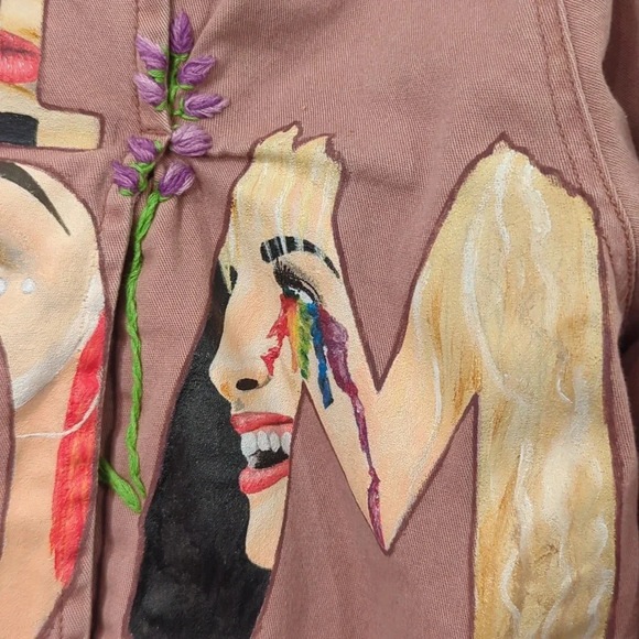Paramore Jacket Custom Hand Painted 🎶Watch Me While I Bloom🎶 size Small - Picture 11 of 15